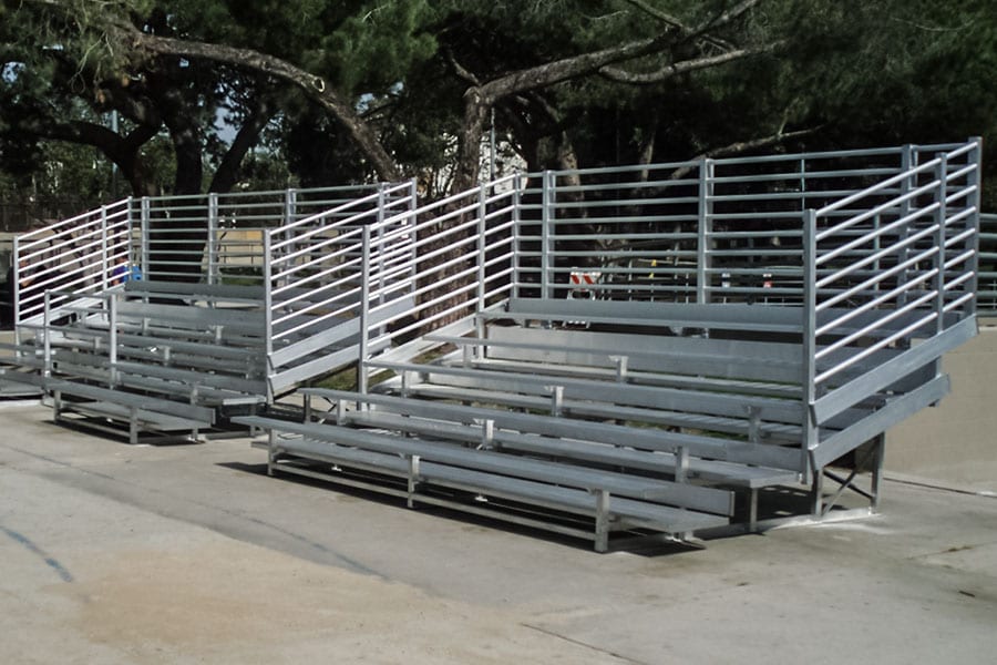 Two Small Bleachers For School Park