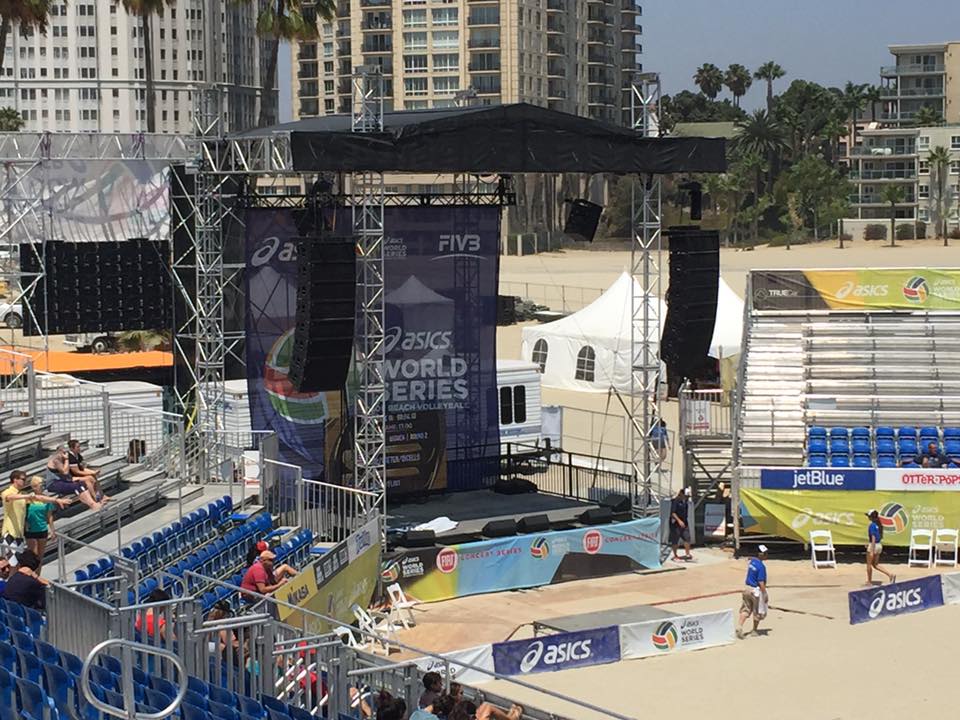 Stage And Towers For Asics Volleyball Tournament